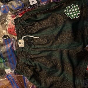 Eric Emanuel Kids Dark Green Snake Print Shorts